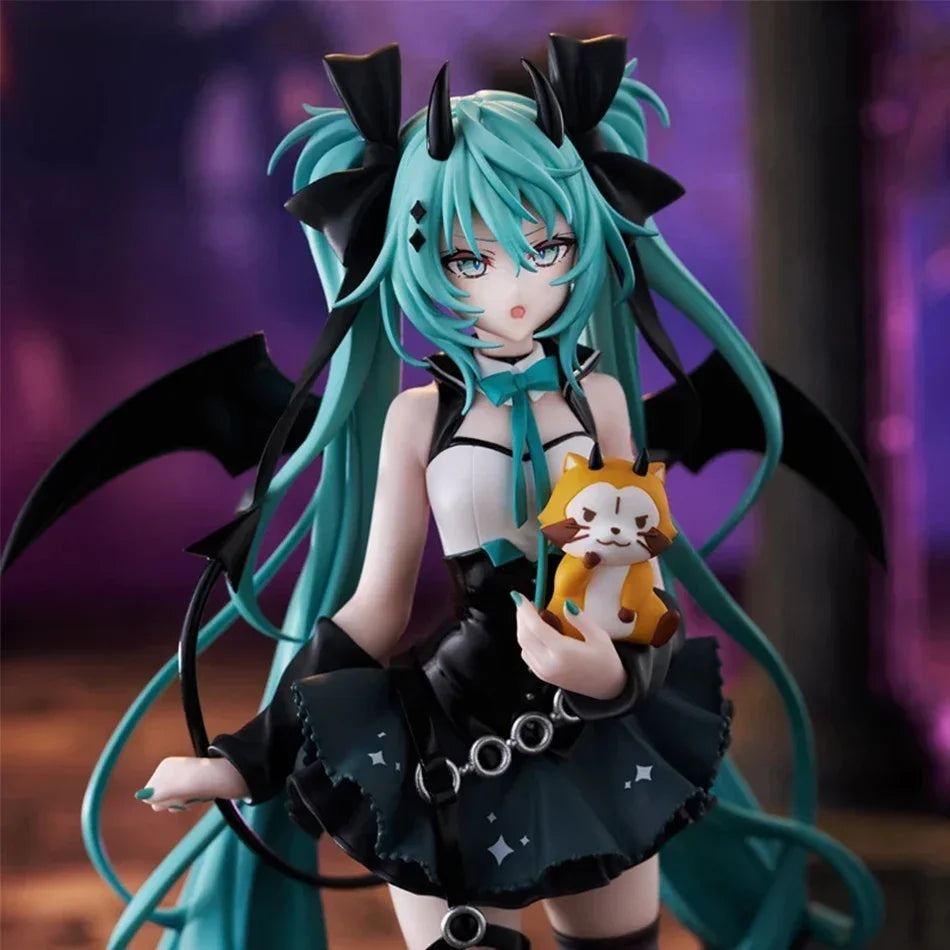 Top Selling  Anime Peripheral Ornament Hatsune Miku Little Devil Dark Angel Chuyin Handmade PVC Model  In Stock Fast Ship