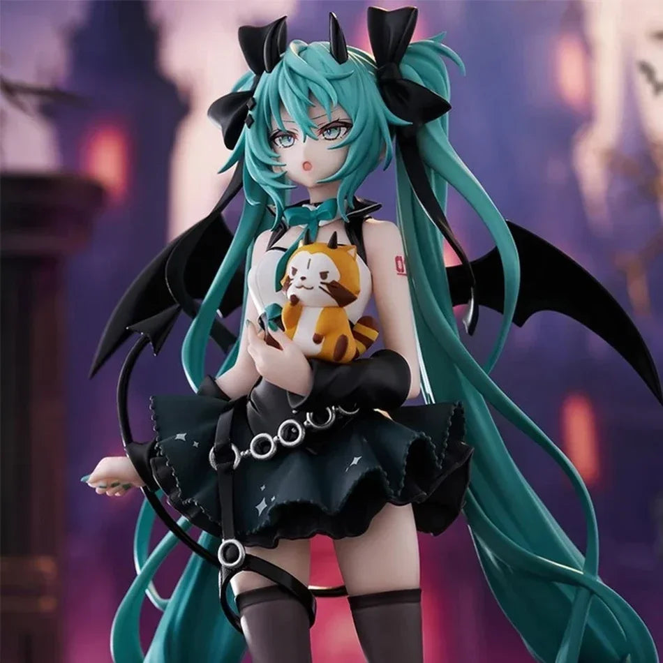 Top Selling  Anime Peripheral Ornament Hatsune Miku Little Devil Dark Angel Chuyin Handmade PVC Model  In Stock Fast Ship