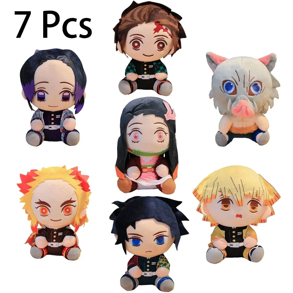 @20cm Hot Japan Demon Slayer Plush Dolls Lovely Anime Kimetsu No Yaiba Kamado Tanjirou Nezuko Zenitsu Kyoujurou Toys Kids Gifts