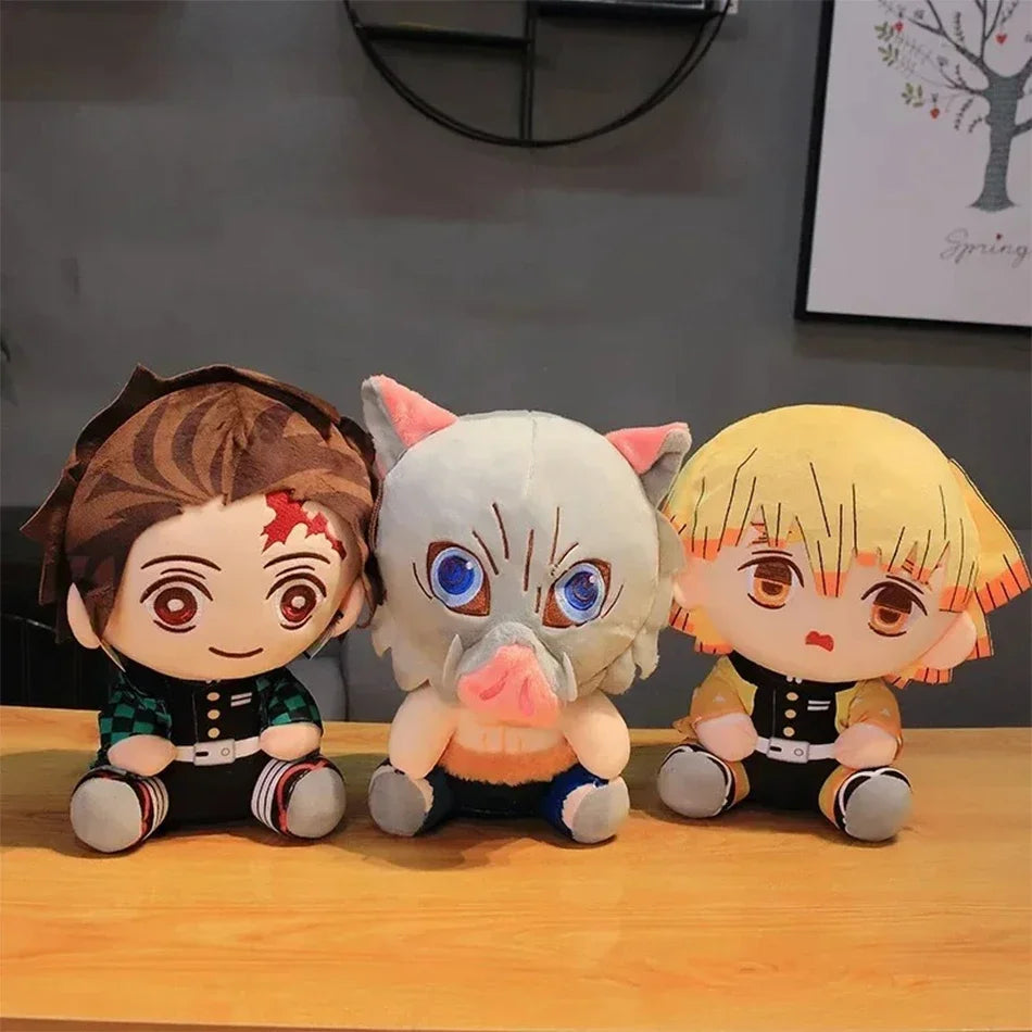 @20cm Hot Japan Demon Slayer Plush Dolls Lovely Anime Kimetsu No Yaiba Kamado Tanjirou Nezuko Zenitsu Kyoujurou Toys Kids Gifts
