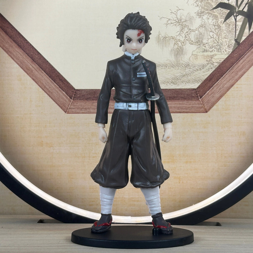 Anime Figure Demon Slayer Figures Kimetsu No Yaiba Doll Tanjiro Nezuko Zenitsu Figurine Inosuke Warrior Action Figure Model Toys